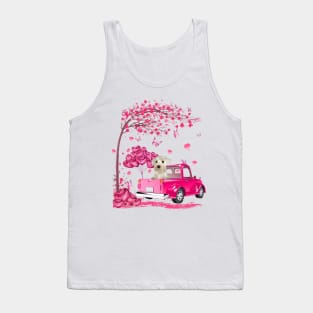 Valentine's Day Love Pickup Truck White Miniature Schnauzer Tank Top